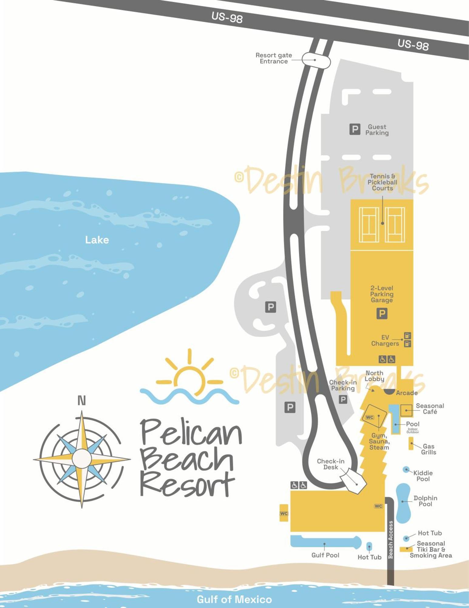 Pelican Beach Resort Condos Дестин Экстерьер фото